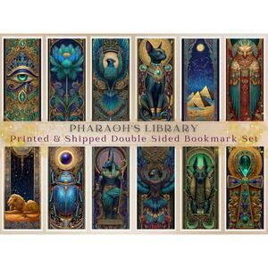 Egyptian Arcana Bookmark Set Colorful Pagan Mystic Fantasy Printed Set Of 12